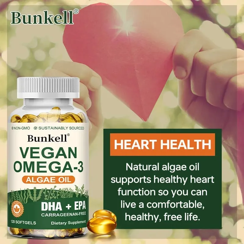 1000mg Algae Oil Supplement Supports Brain Cardiovascular and Vision Health Anti-inflammatory and Antioxidant