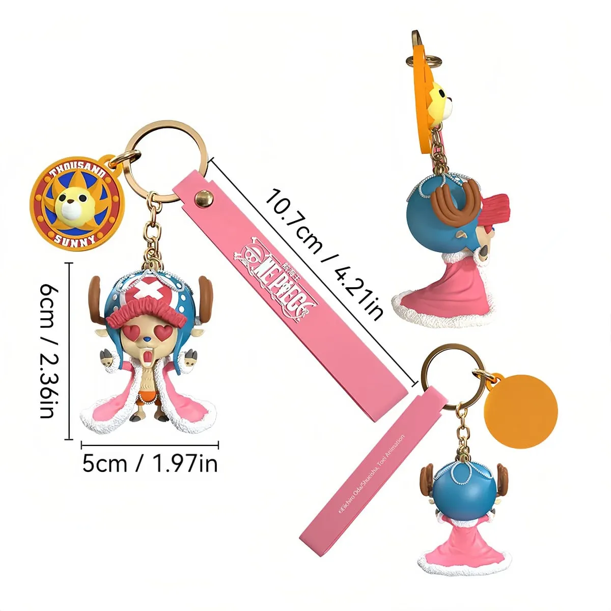 Γνήσιο ONE PIECE Anime Figure Monkey D Luffy Chopper Μπρελόκ με κινούμενα σχέδια Τσάντα στολίδι Κούκλες Παιδικό δώρο γενεθλίων Δώρα Χριστουγέννων — image 2