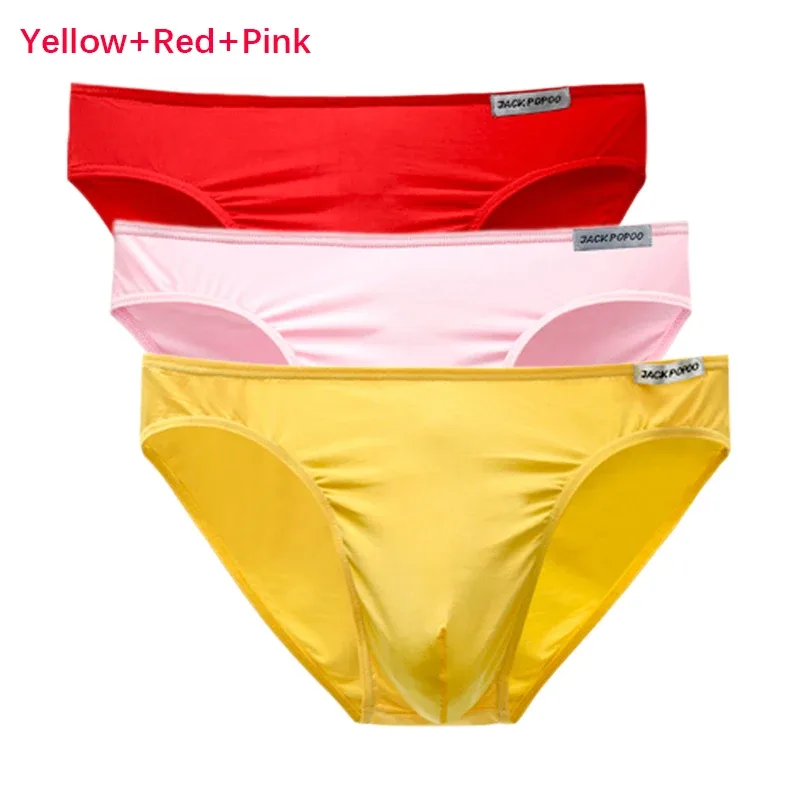 3PCS/Lot Men's Underwear Modal High Quality Soft Briefs Breathable Comfortable Youth Underpants Male Sexy U Bulge Pouch Panties