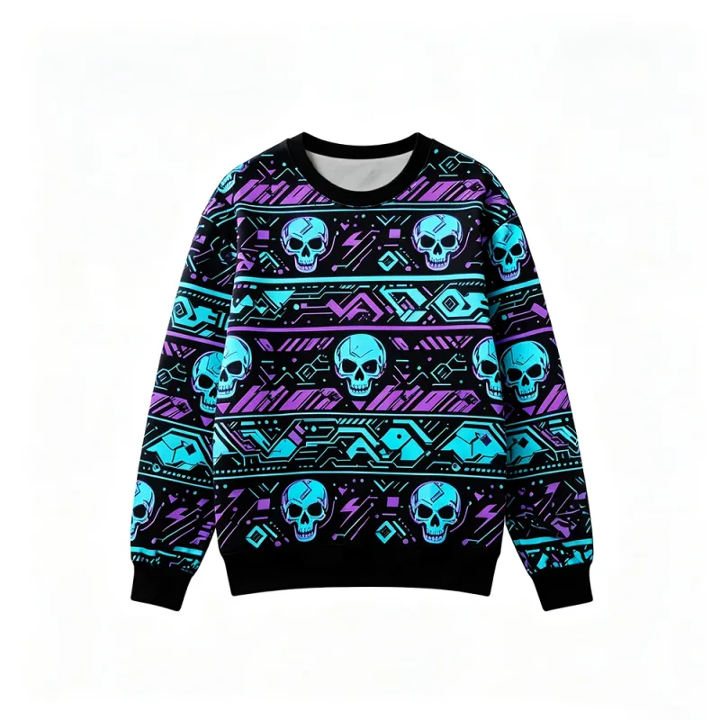 Estilo gótico esqueleto rosa impressão moletom masculino retro casual tripulação pescoço pulôver roupas harajuku hip hop rua moda topos