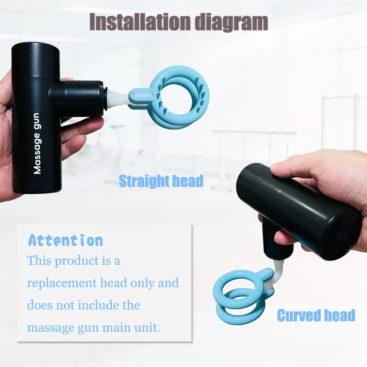 Men's Vibrating Masturbator Massage Gun Head Soft Silicone Attachments Adult Sexual Products Male Sex Toy Fascia Gun for Penis — image 3