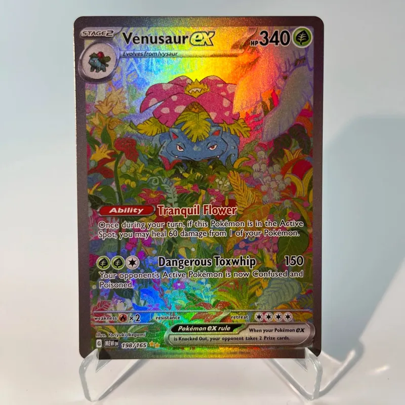 כרטיסי פוקימון 151 PKM PTCG3-D Bulbasaur Squirt Rainbow Gengar לשעבר Holographic Ex GX Rare Collection מתנות צעצועי קרב לתחביבים
