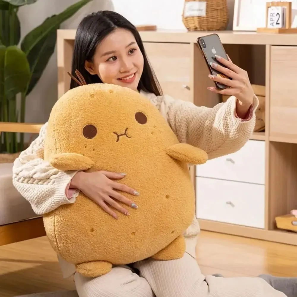 PP Cotton Small Potato Plush Doll Fluffy Soft Funny Food Plush Doll Cartoon Plush Stuffed Plant Spud Throw Pillow