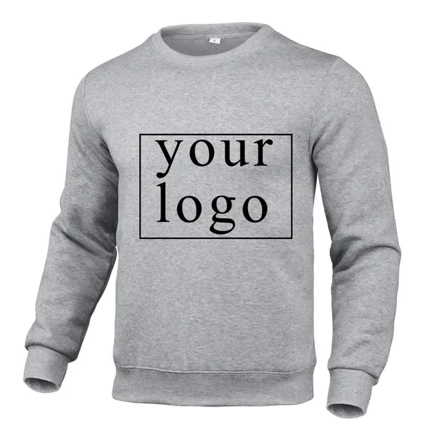 Votre propre conception Logo/image de marque personnalisé partout hommes femmes bricolage col rond à manches longues pull à capuche mode nouveau