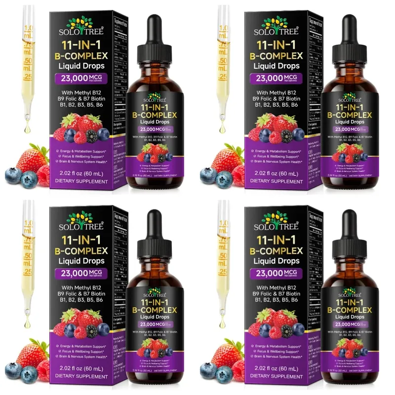 11 az 1-ben B-vitamin komplex cseppek 23000 mcg B-vitamin folyékony szájon át szedhető étrend-kiegészítő az energia napi wellness támogatáshoz 30 ml — image 6