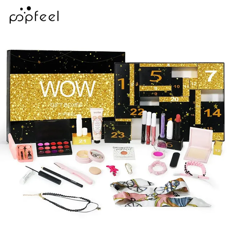 Deluxe Girls Makeup Gift Set - 24-Piece Countdown Count Surprise Box με Concealer κραγιόν και πούδρα -για δώρο γιορτών — image 4