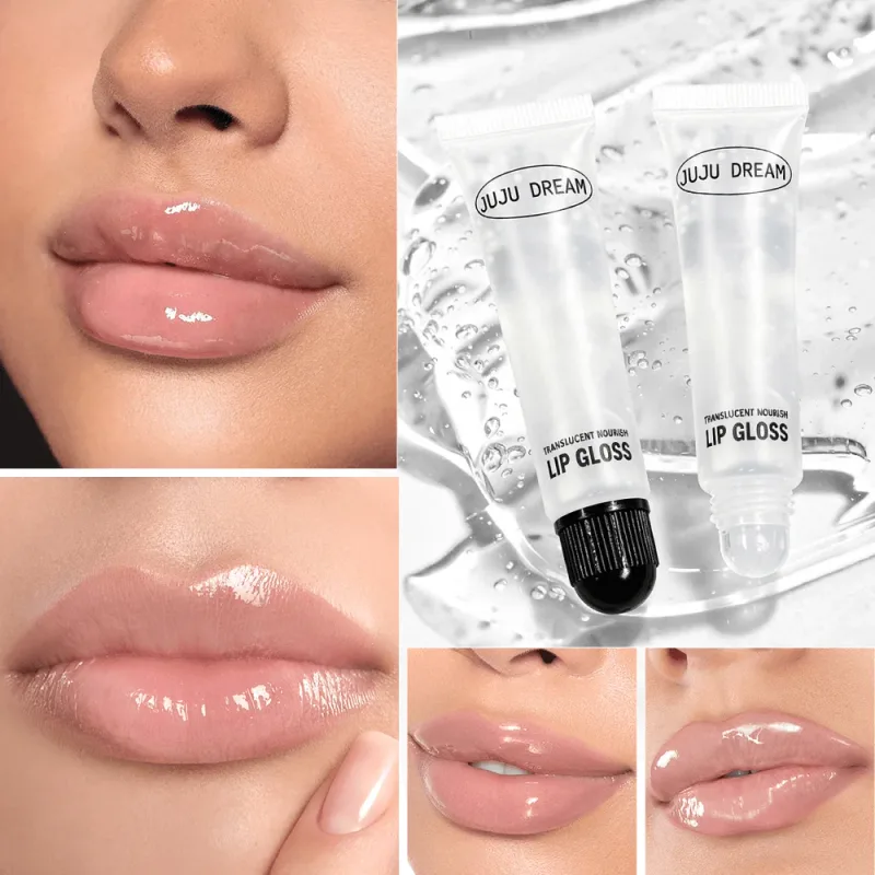 Clear Nourishing Lip Gloss Hydrating Lip Balm for Dry Lips Long Lasting Glass Shine Finish Glossy Lip Makeup Wear Alone — image 2