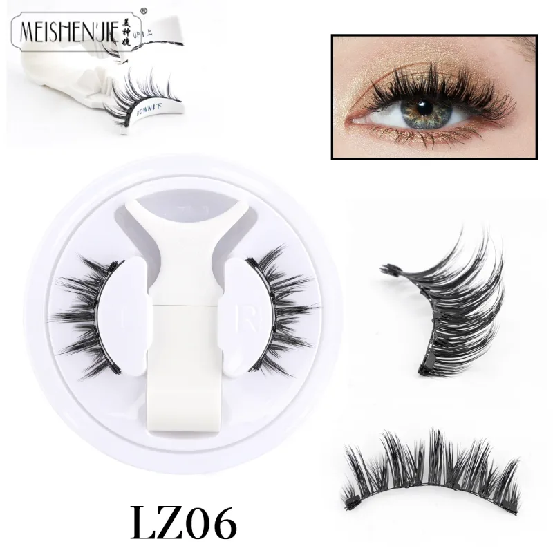 1/3 Pairs Magnetic Eye Lashes Χειροποίητες βλεφαρίδες Μαλακές επαναχρησιμοποιούμενες μαγνητικές βλεφαρίδες Natural look 3D Ψεύτικες βλεφαρίδες Σετ τσιμπιδάκια μακιγιάζ — image 13