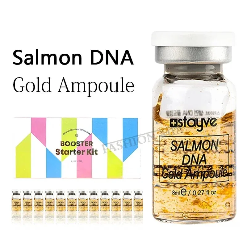 סלמון DNA/פפטיד קוריאה Stayve מקורי 8 מ"ל ערכת איפור BB Cream Glow זוהר Hyaluronic Serum Ampoule Foundation Skin Care Beauty