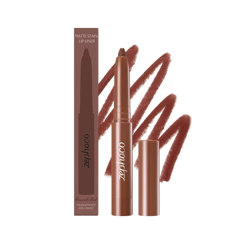 Matte Finish Lip Liner Pencil Stain Color Fade Resistant Outline Full Lips All Day Wear Creamy Pigment Define Shape Lips Pencils