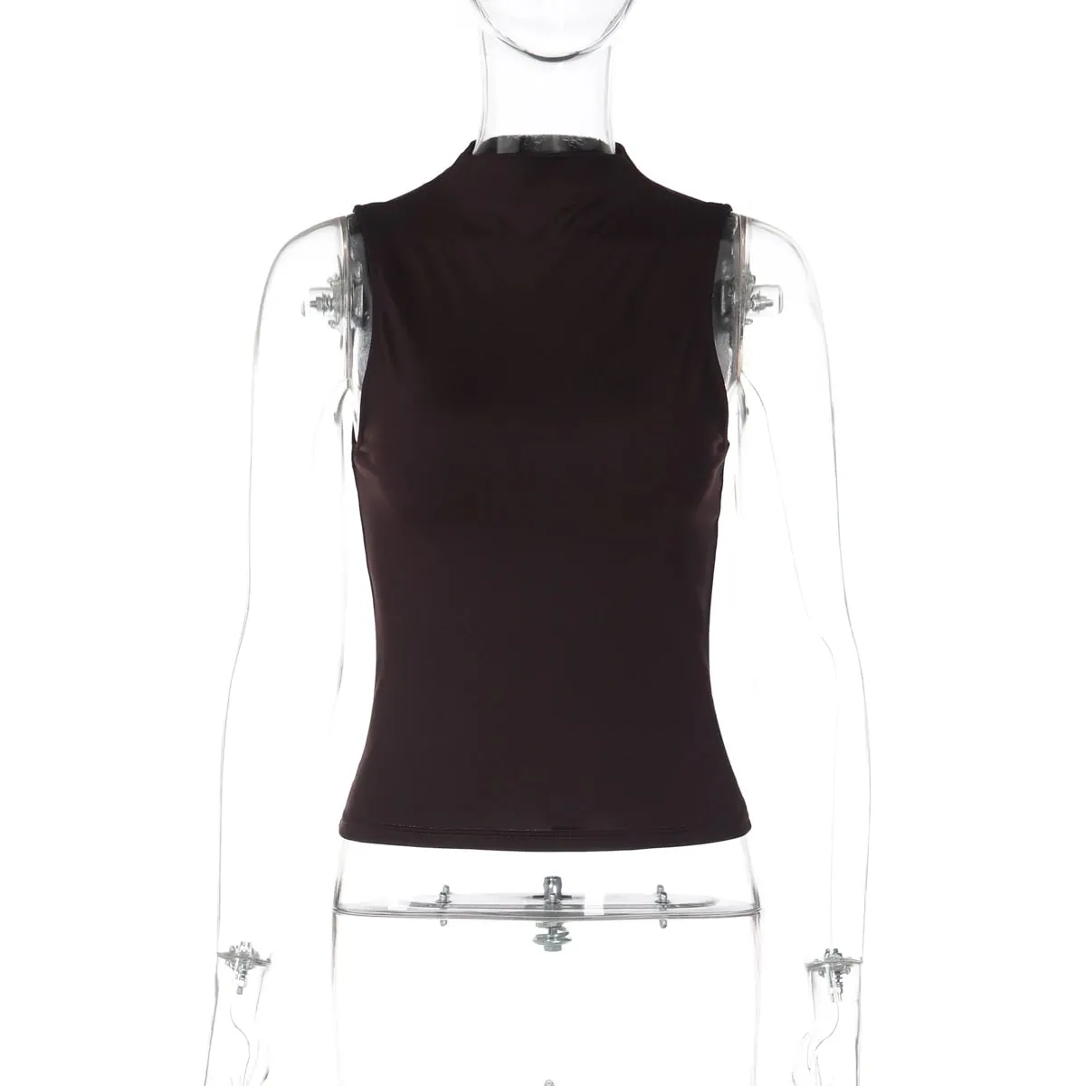 Hugcitar Γυναικεία Μόδα Μασίφ ζιβάγκο Μασίφ σέξι Crop Tank Top Καλοκαιρινό Γυναικείο Casual Στολή Streetwear Party Χονδρική — image 7