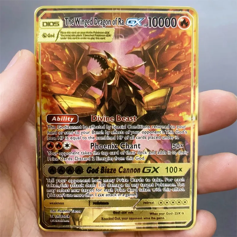 Tiếng Anh Kim Loại Pokemon Thẻ DIY Arceus Mewtwo Charizard Pikachu Sắt Sáng Bóng Pokémon GX Vmax EX Trò Chơi Trẻ Em Bộ Sưu Tập Thẻ Đồ Chơi Quà Tặng
