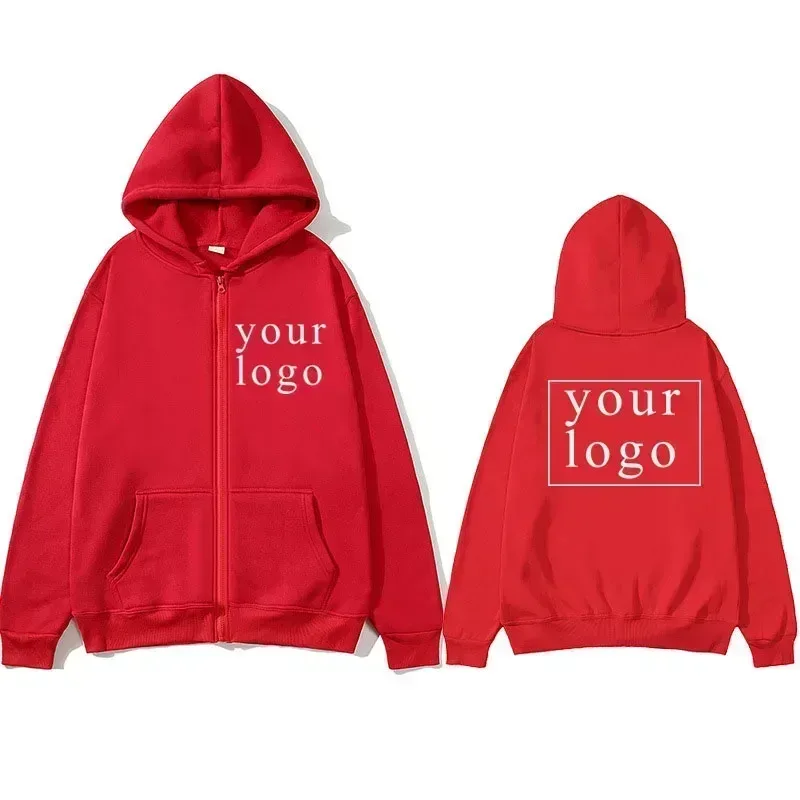 ใหม่ผู้ชายผู้หญิง DIY ซิปเสื้อสเวตเตอร์ถัก hoodie 2025 ใหม่แฟชั่นการออกแบบของคุณเองโลโก้แบรนด์/ภาพ CUSTOM CUSTOM Anywhere