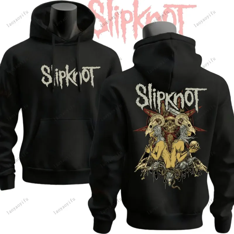 الرجال نمط جديد S-Slipknots الموسيقى شعار المعادن روك باند النساء الرجال هوديي بلوزات الجدة الاتجاه الملابس هودي البلوفرات الشتوية — image 1