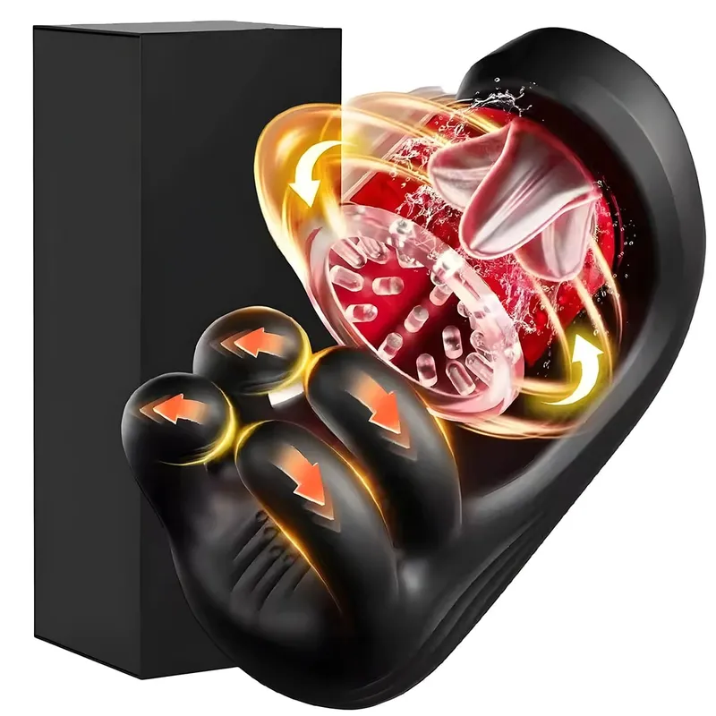 Electric Male Penis Stimulator Massager Trainer 9 Vibration Rotation Modes USB Masturbation Cup Adult Supplies Sex Toys for Men