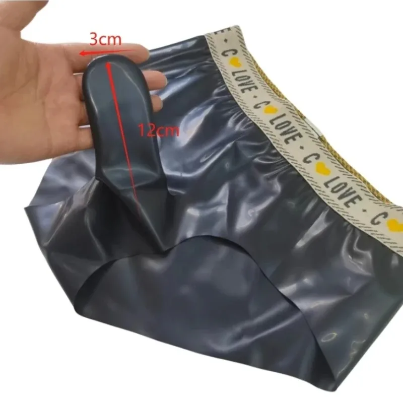 Gays Sexy Penis Sleeves Briefs for Men JJ Rubber Bag Hip Gun Bullet Separation Self Rolling Leak Proof Rubber Airplane Underwear — image 5