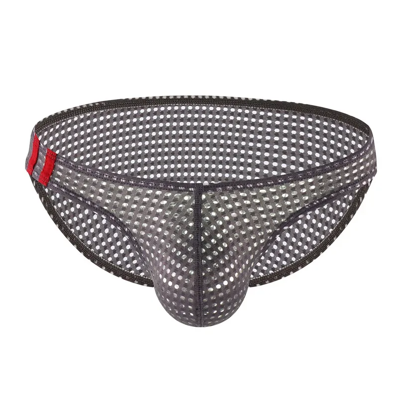 Calzoncillos para hombre, ropa interior con agujeros transpirables de verano, ropa interior convexa en U, ropa interior fina de cintura baja para hombre, Calzoncillos antideslizantes