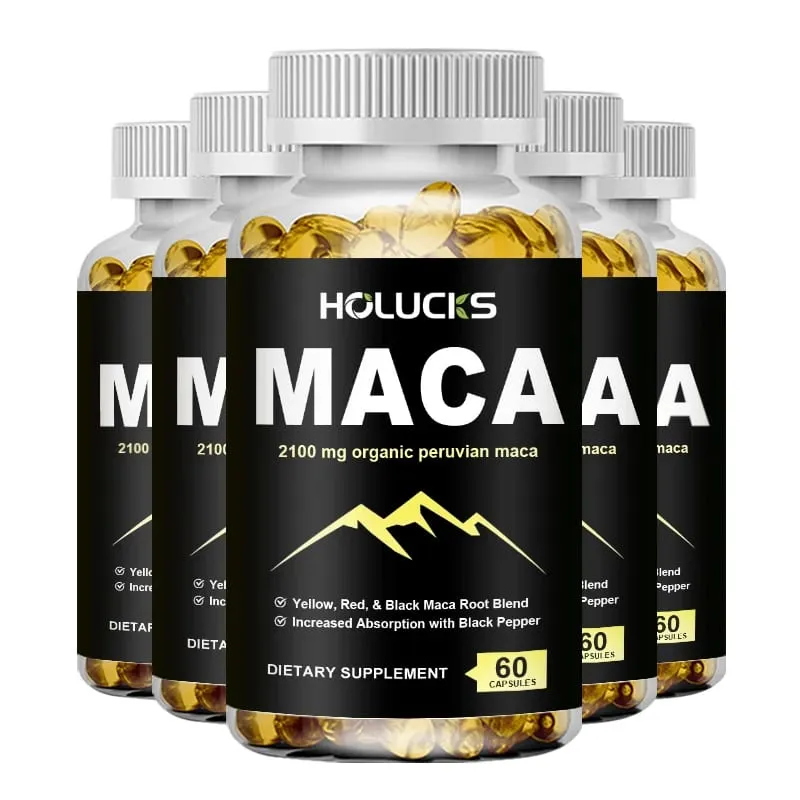 Βιολογικές κάψουλες Maca Root 2100mg με Μαύρο Πιπέρι Υποστηρίζει Ενεργειακή Αντοχή Διάθεση Αναπαραγωγική Υγεία & Ζωτικότητα — image 2