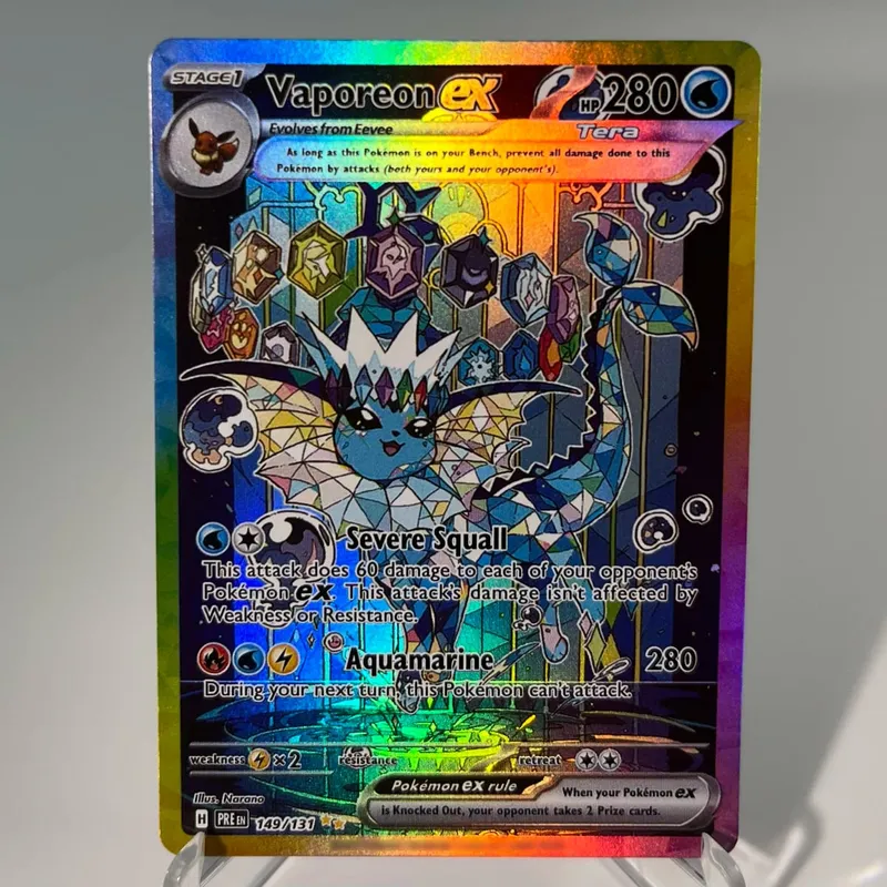 Prismatic Evolutions PKM Cards PTCG5-A GX Rainbow Umbreon Sylveon Leafeon ex Rare Collection Battle Toys Δώρα για χόμπι — image 12