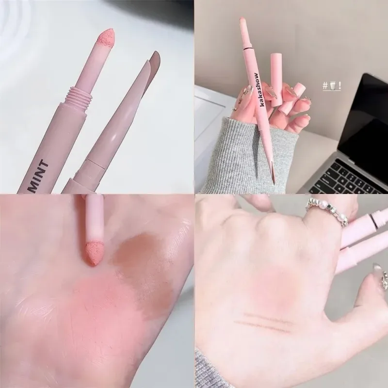 Dual End Glitter Matte Aegyosal Pen Brightening Highlight & Shadow Stick szemsmink fekvő selyemhernyó szemceruza gél ceruza 애교살 펜 — image 25