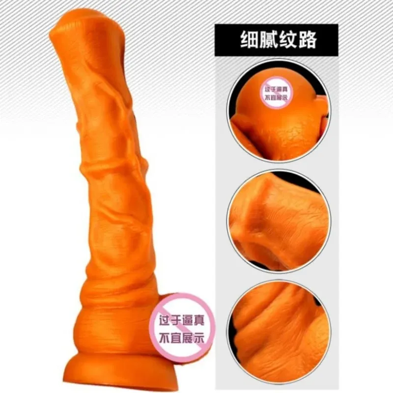 Napakalaking Horse Dildo Makatotohanang Hayop Penis Anal Plug Simulation Big Dick Masturbator na may Suction Cup Mga Matanda na Mga Sex Toy para sa Babae Mga Lalaki — image 4