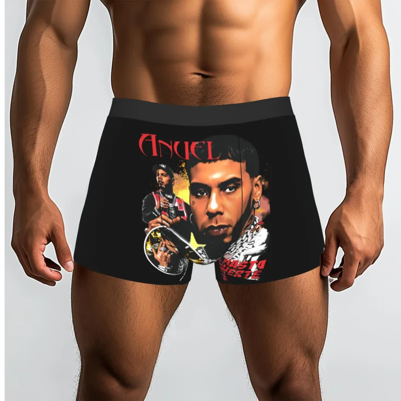 Erkek Komik A-Anuel AA İç Boxer Külot Streç Şort Külot Külot