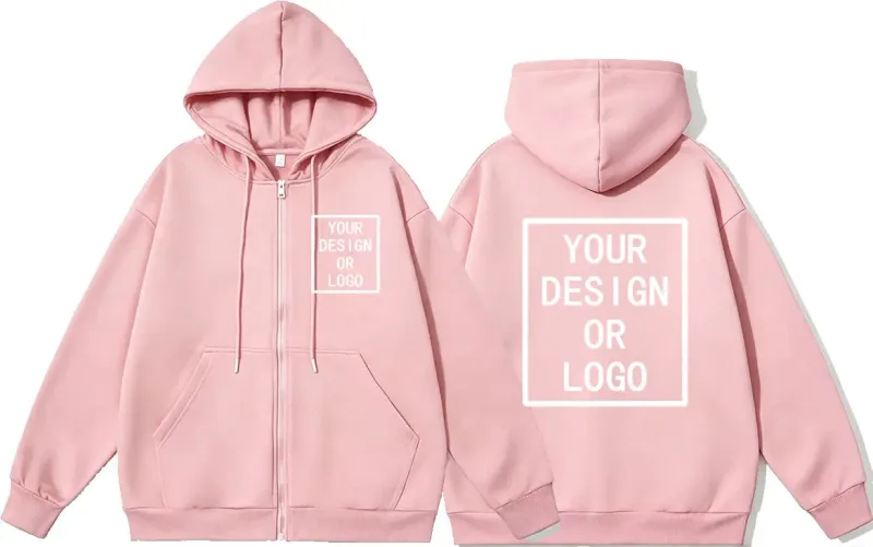 Personnalisez votre propre logo/photo Personnalisé Personnalisé Homme Femme Bricolage Fermeture Éclair Sweat à capuche Décontracté Sweat à capuche Nouveau Pull