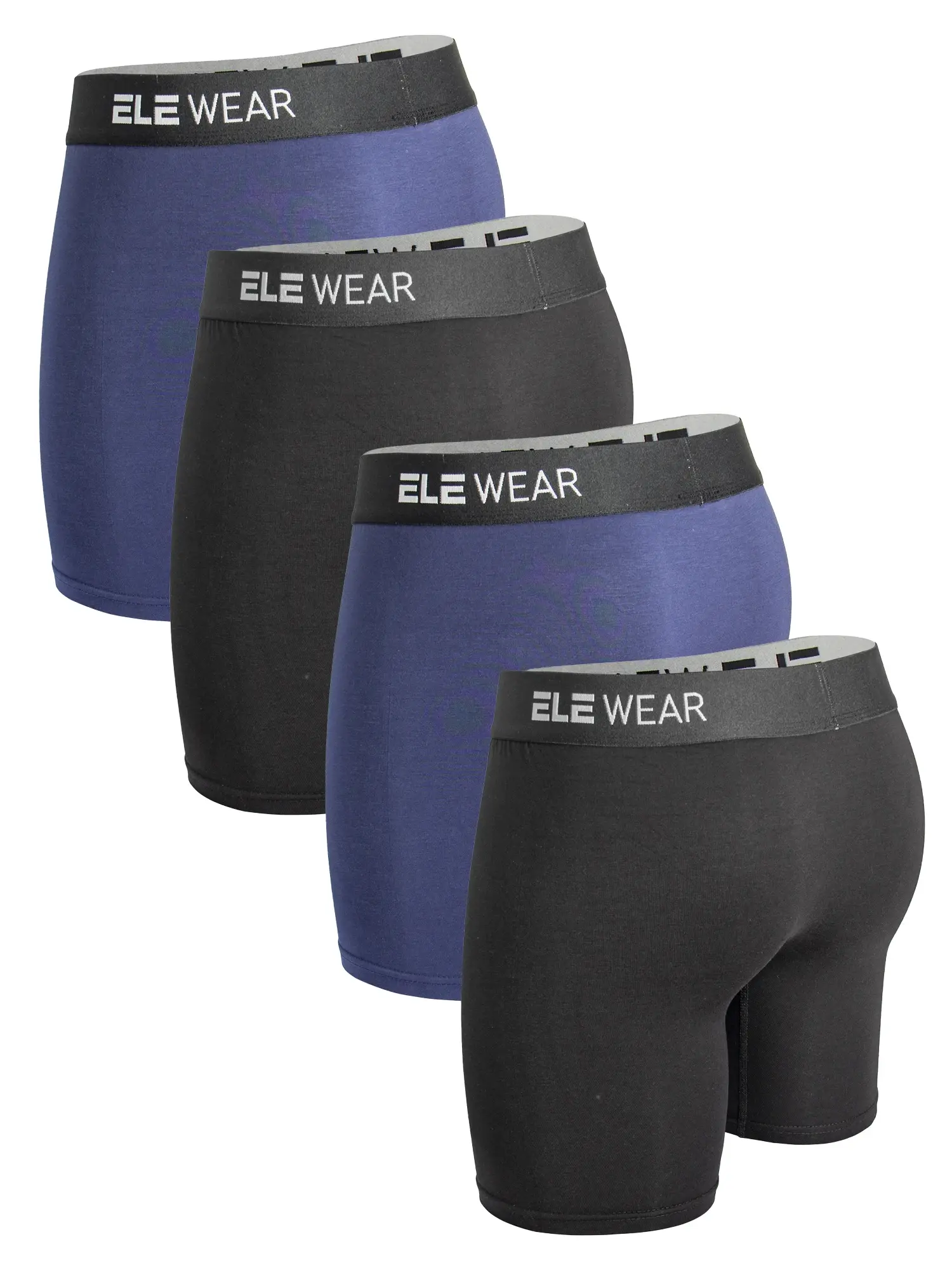 Bamboo 4pcs Men's Underwear Boxer Briefs For Men, Moisture-Wicking Long Sports Underwear