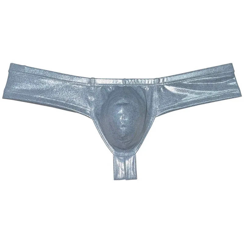 Cheeky Bikini Brief Men's Underwear Thong Contour Pouch Tangas Male Lingerie Bikini Briefs Beach Micro Underpants Soft Wet Look — image 4
