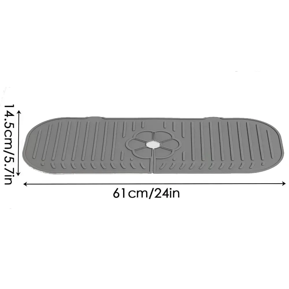 Βρύση κουζίνας Splash Pad σιλικόνης νεροχύτης Baucet Splash Guard Mat σφουγγάρι πάγκου αποστράγγισης Πάγκος προστασίας για συσκευές μπάνιου κουζίνας