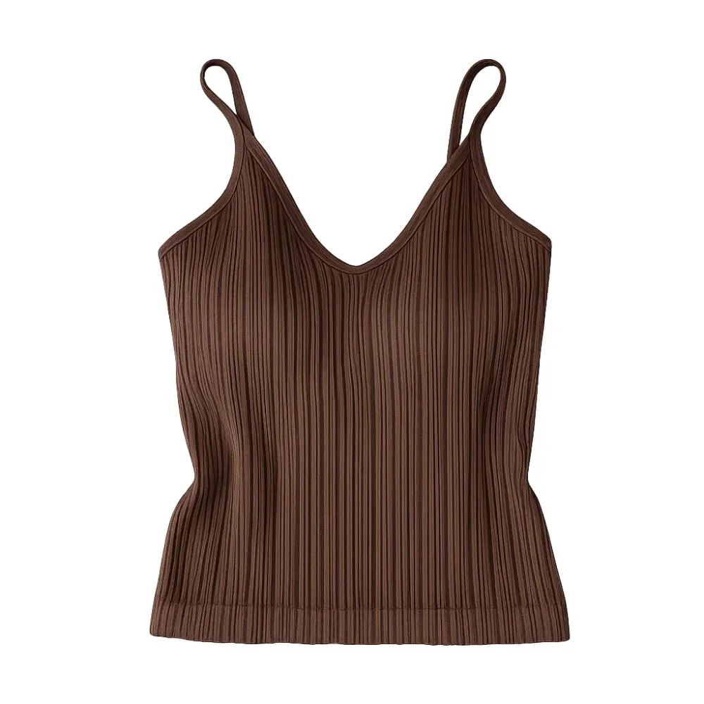 Új V-nyakú Camisole felső Ujjatlan belső viselet Halter alsóing egyrészes kupa francia stílusú fehérnemű nyár