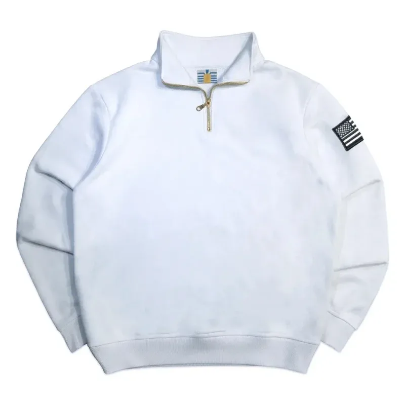 Sweat-shirt à capuche brodé drapeau américain Y2K pour homme, bleu marine et blanc, pull à manches patchs, Streetwear décontracté