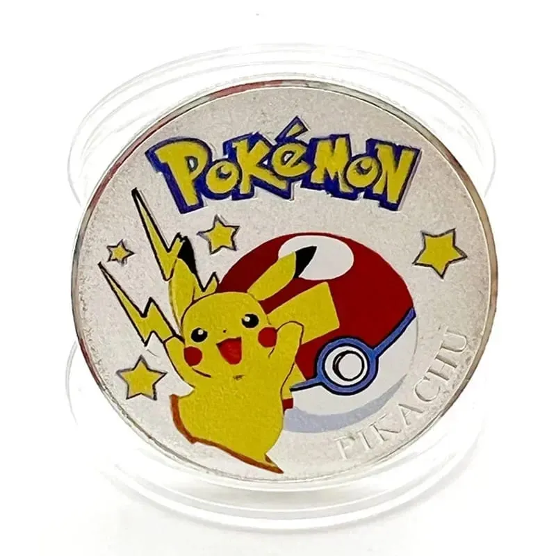 Pokemon Đồng Tiền Vàng Pikachu Anime Đồng Tiền Kỷ Niệm Charizard Vàng Kim Loại Tròn Đồng Xu Đồ Chơi — image 23