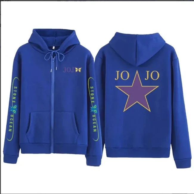 Anime Jojo's Bizarre Adventure Stone Ocean papillon sweat à capuche ample unisexe Style Anime sweat à capuche automne printemps haut sweat-shirt