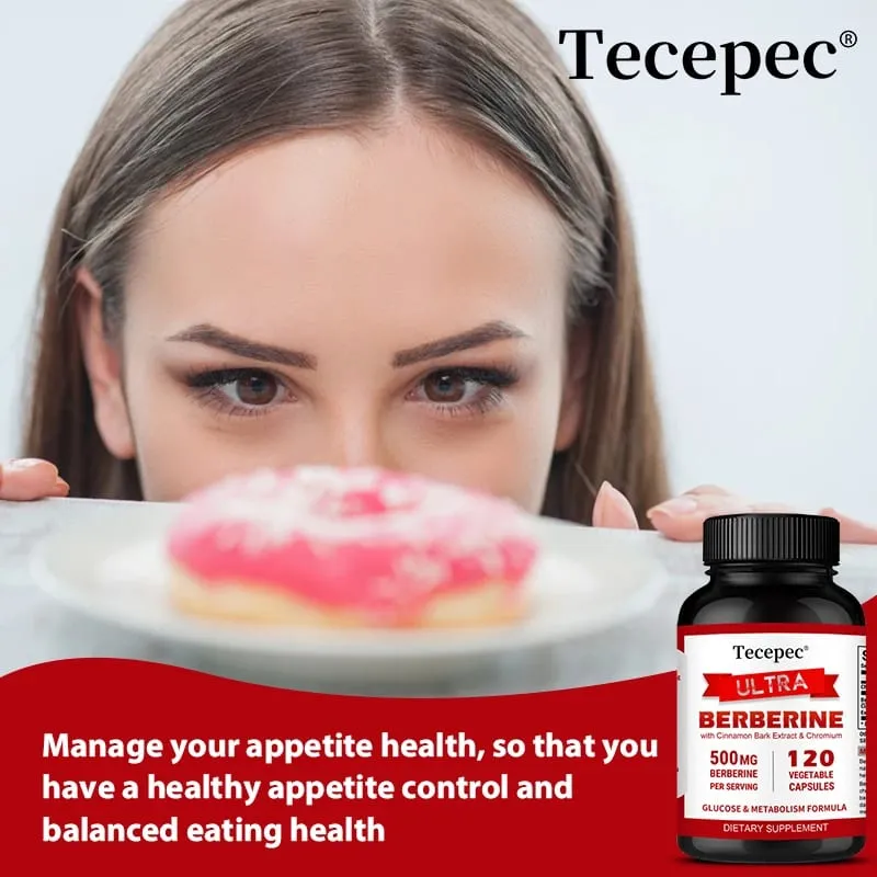 Berberine HCl 500mg Capsules with Ceylon Cinnamon Support Metabolism Cholesterol Cardiovascular GI & Daily Immune Wellness
