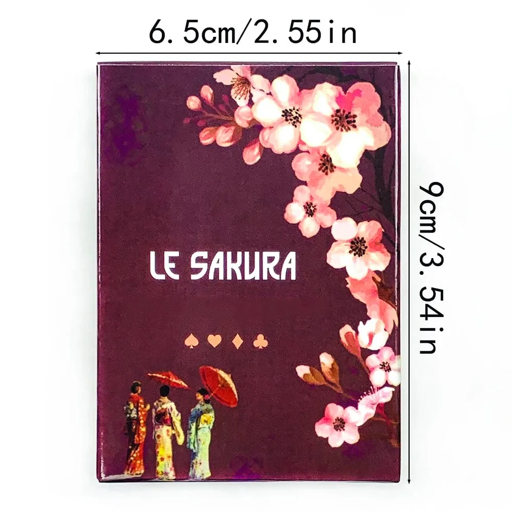 משחק קלפים חדש של Le Sakura 36 קלפים פריחת דובדבן מסוגנן וקומפקטי כולל ספר הדרכה אידיאלי לנסיעות תרגולים רוחניים