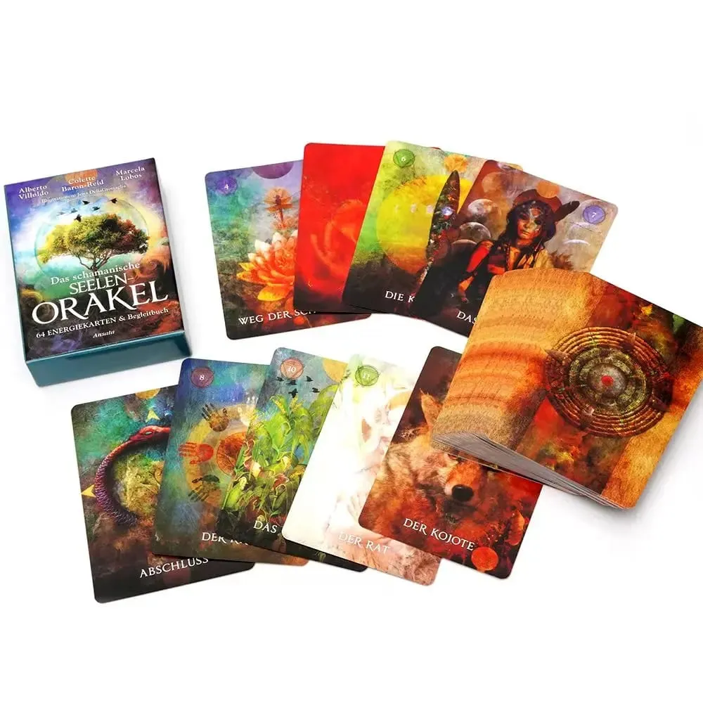Γερμανικά 78 τμχ Das Schamanische Seelen Orakel Tarot Deck Prophecy Divination Comics Κάρτες Ταρώ Family Party Επιτραπέζιο παιχνίδι — image 2