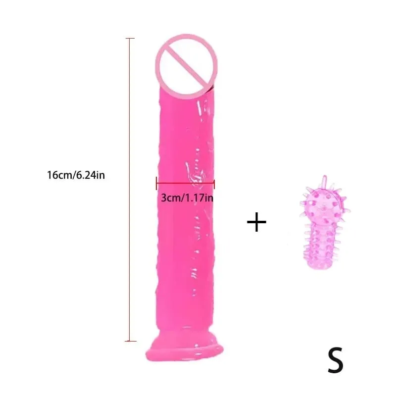 Pink Soft Realistic Dildo With Suction Cup Gode Consolador Big Penis Silicone Anal Adult Sex Toys Dilldo Plugs For Women Lesbian