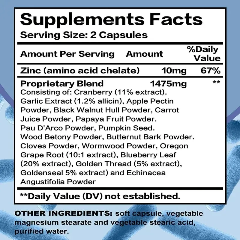 Parasite Blast Detox Complex - Promotes Intestinal Health Metabolism Digestive Health and Improves The Immune System