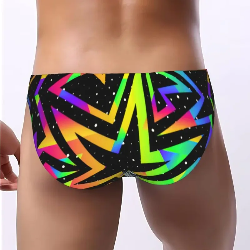 Men's Sexy Briefs Breathable Bikini Star Rainbow Geometric Pattern Men Underpants Low Cut Man Underwear Panties — image 9