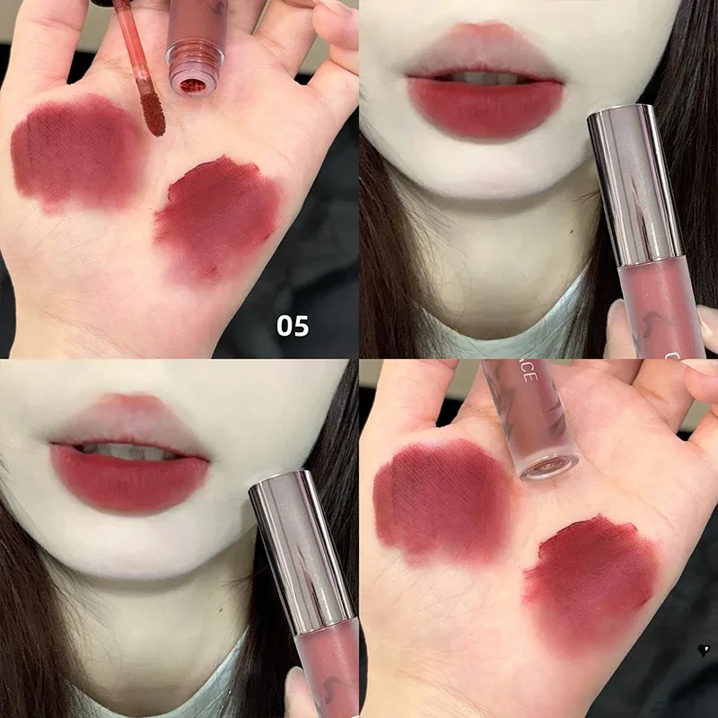 Punk Dark Brown Lip Mud Nude Matte Orange Brown Lip Gloss Raspberry Red Liquid Lipstick Waterproof Non Stick Cup Lip Tint Makeup — image 11