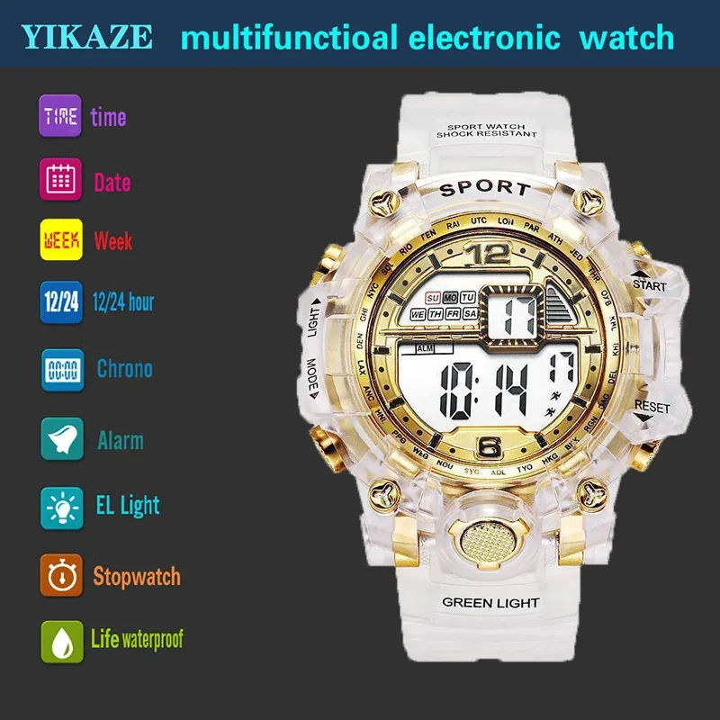 Waterproof Men Sport Watch Men's LED Digital Watches Luminous For Man Student Date Army Military Clock Relogio Masculino — image 4