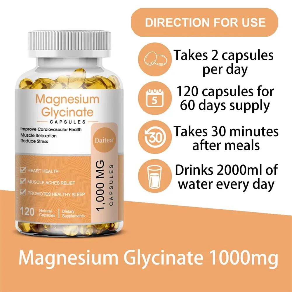 Magnesium Glycinate Supplement with Vitamins To Promote Natural Sleep Reduce Stress and Anxiety and Support Bone Health — image 6