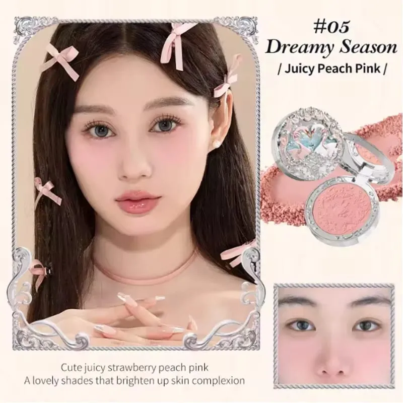 Flowerknows Strawberry Cupid All-in One Gift Box Κιτ μακιγιάζ Επαγγελματική παλέτα Swan Blusher Blush Set Lip Cream Flower Knows