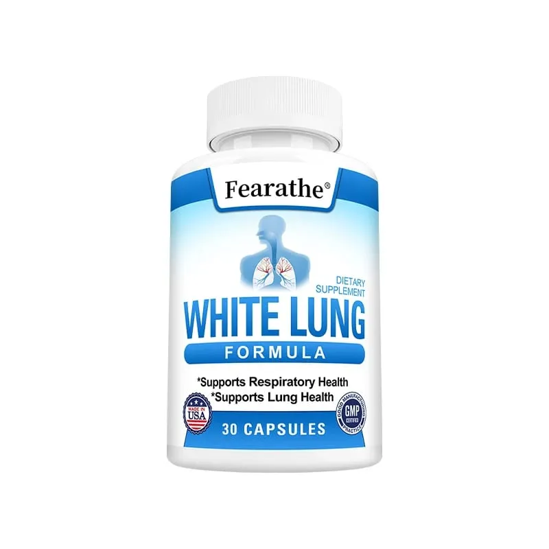 White Lung Capsules - Lung Cleanse & Detox Support Lung Health. Supports Respiratory Health