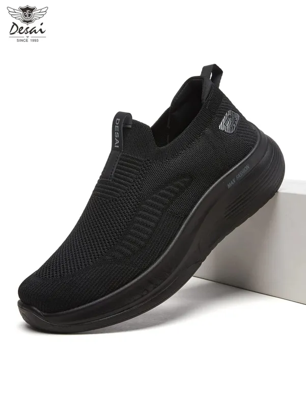 Ανδρικά πλεκτά slip-on πάνινα παπούτσια φαρδύ πλάτους Desai Max μαξιλαράκια για περπάτημα ελαφριά αναπνεύσιμα