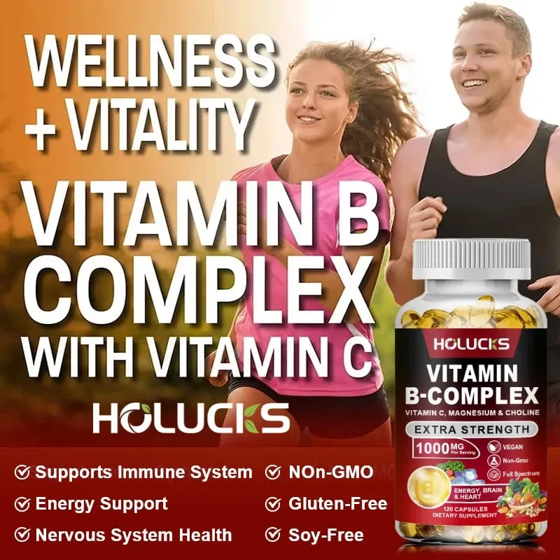 Yimiduk Premium Vitamin B Complex Capsules with Biotin & Folate Support Promotes Healthy Hair Skin & Hormone Balance Non-GMO — image 4