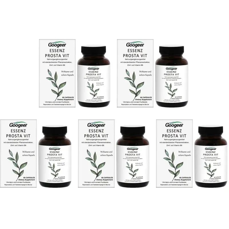Googeer Prosta Vit Essenz Capsules for Men Bladder & Urinary Tract Health Support with Zinc Vitamin B6 Saw Palmetto 60 Count