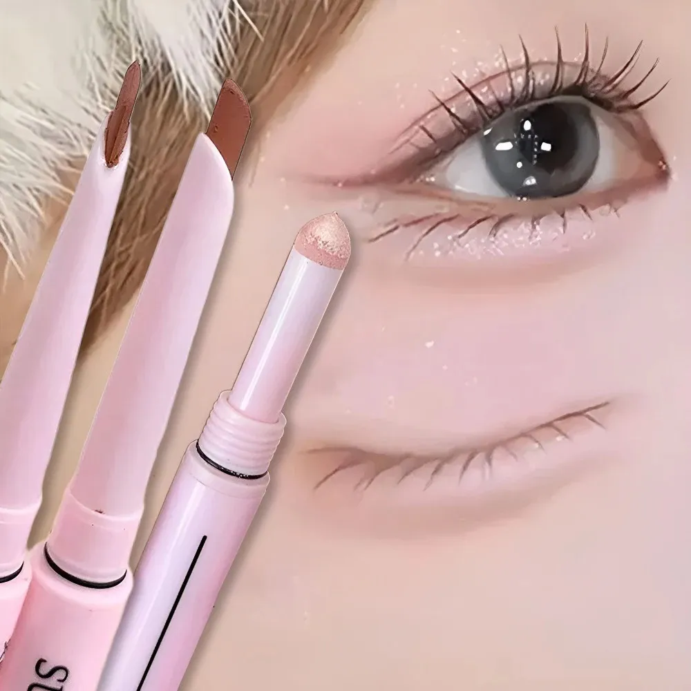 Dual End Glitter Matte Aegyosal Pen Brightening Highlight & Shadow Stick szemsmink fekvő selyemhernyó szemceruza gél ceruza 애교살 펜 — image 4