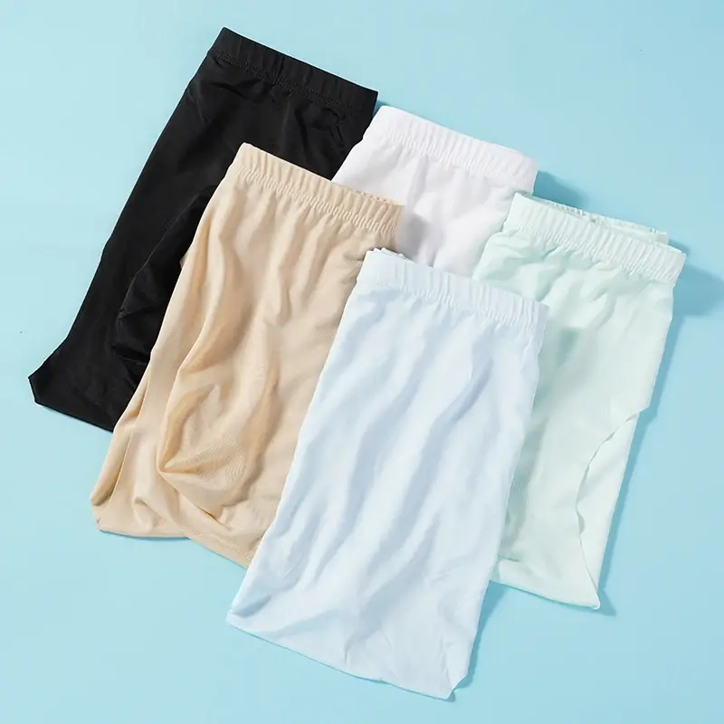 5 Paare/los Männer Ultra-dünne Höschen Eis Seide Slip Sommer Transparent Nahtlose Sexy Schnell trocknend Atmungsaktive Unterwäsche Briefs